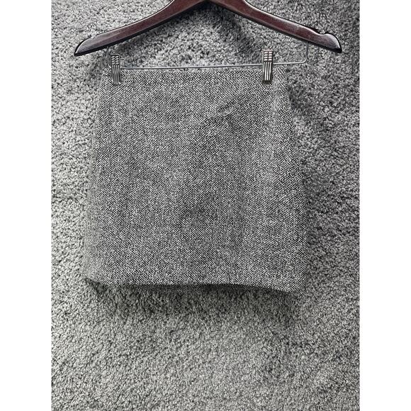 Women H&M Mini Skirt Size 2 Black & White Zipper Elastic Waist - Picture 6 of 10